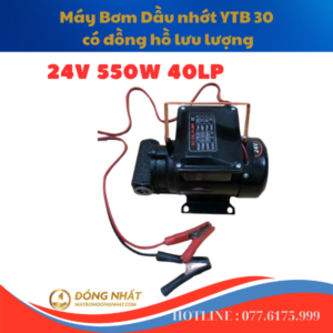 Bộ Máy Bơm Dầu nhớt YTB 30 24V 550W 40L